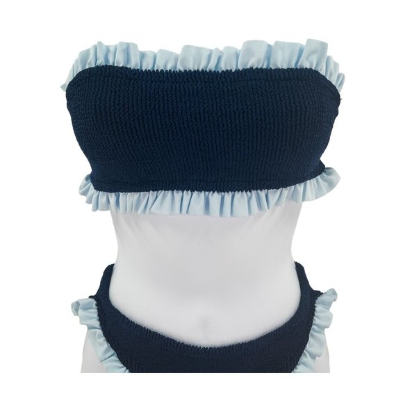 Hunza G x Pandora Sykes Tracey Frill Ruffle Bikini Bathing Suit - Picture 10 of 14